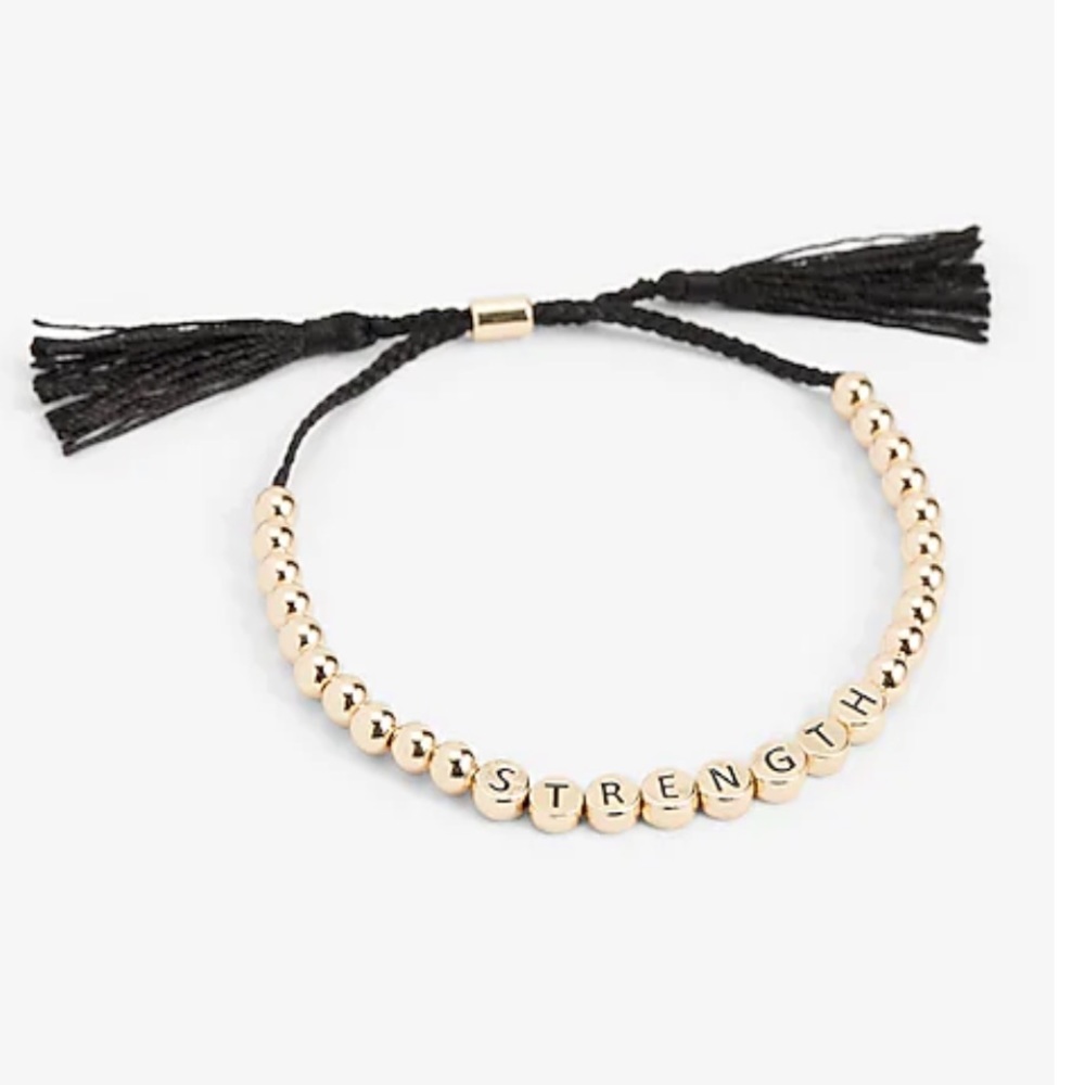 EXPRESS Strength Pull Cord Gold Bracelet